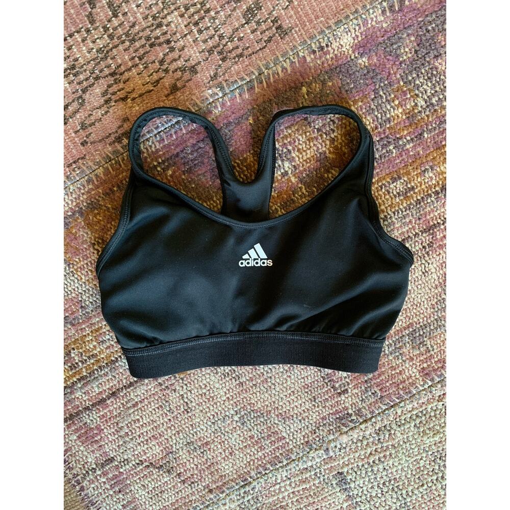 Adidas Women's Black Racer Back Sports Bra XS